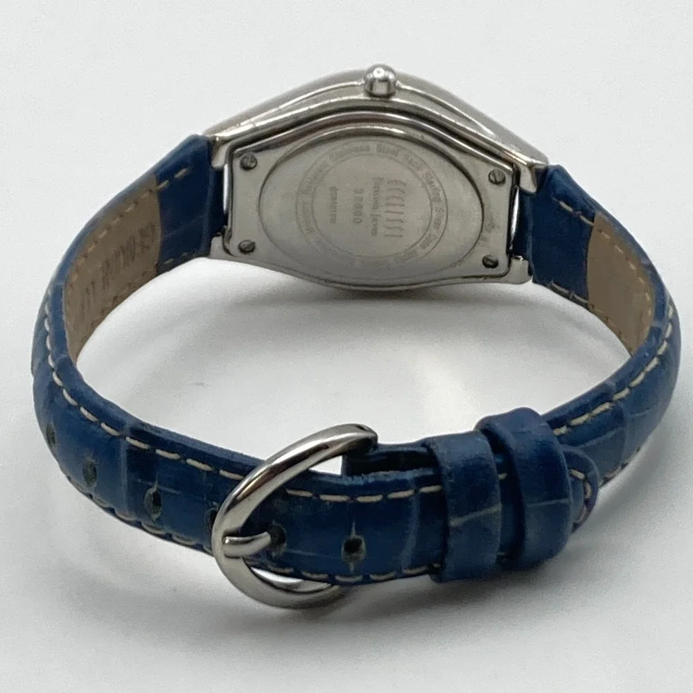 Ecclissi Women's Watch 24mm Sterling Silver 925 MOP Dial Leather New Battery 8